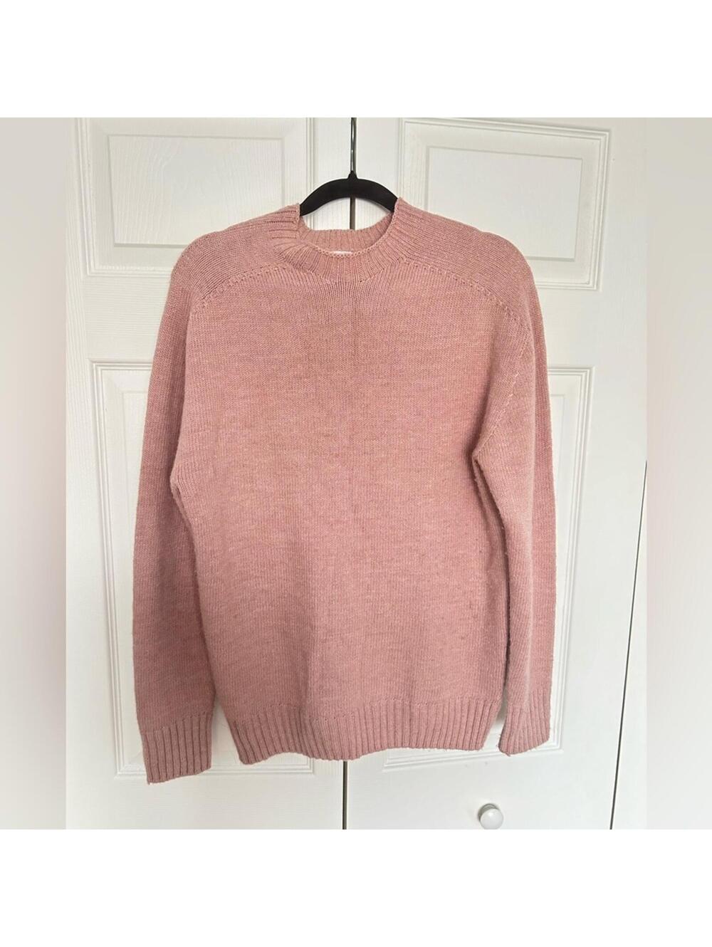 Zara Medium Pink Wool Blend Sweater Made in Italy